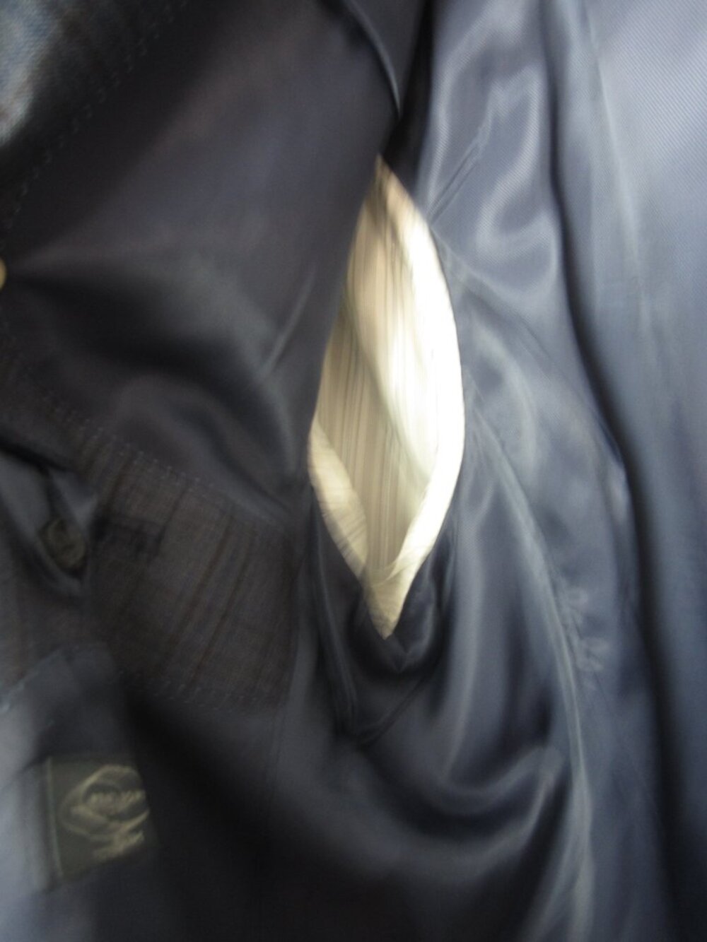 Pronto Uomo Size 52R Windowpane Plaid Blue Gray Sport Coat 100% Wool EUC - Picture 8 of 11